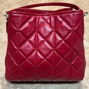 Coach Red Quilted Satchel